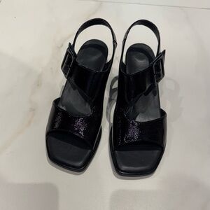 Paul Green Black Sandals with Modern Silhouette